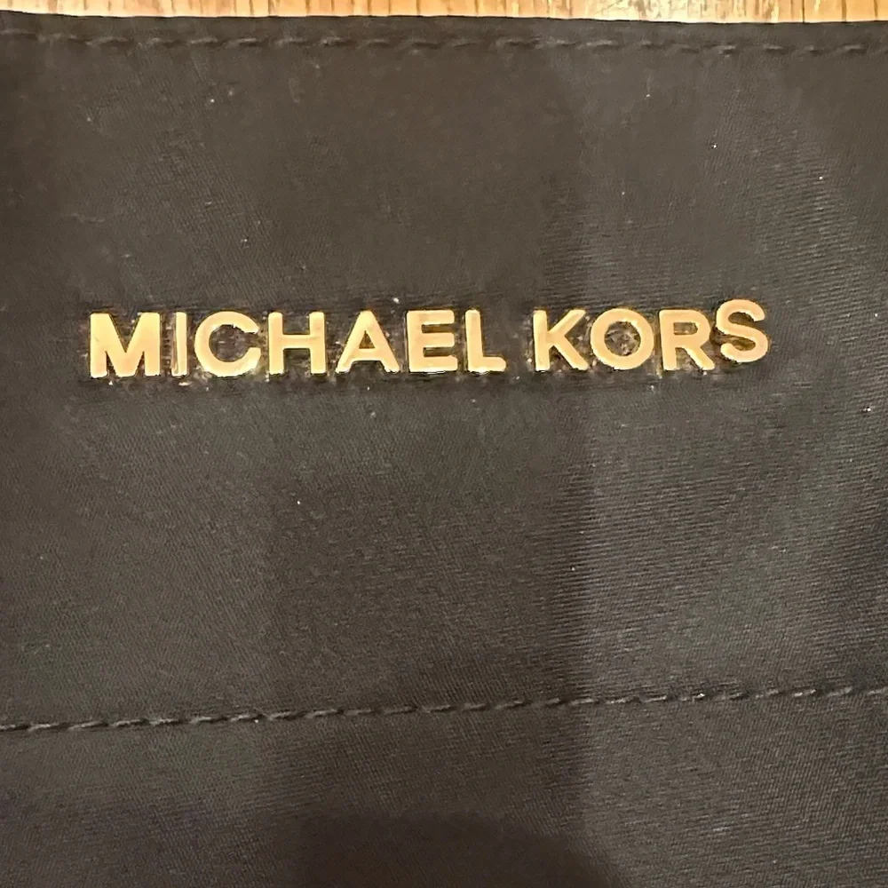 Michael Kors Black Nylon Tote with Gold Accents